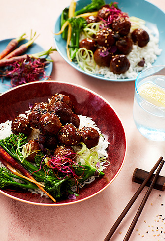 Korean veggie balls mit Reis Korean veggie balls mit Reis