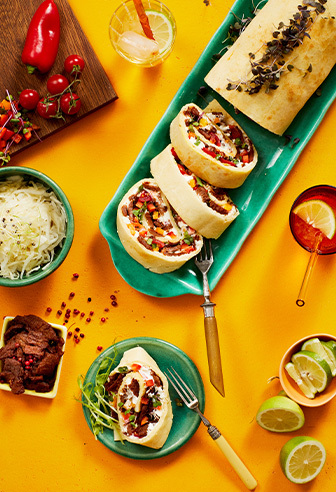 knackiger Gemüsewrap mit endori veganem Kebab knackiger Gemüsewrap mit endori veganem Kebab