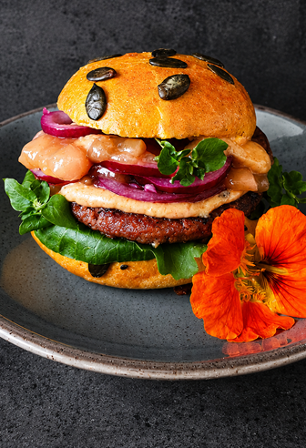 Best Burger mit Kombucha Birnen Best Burger mit Kombucha Birnen
