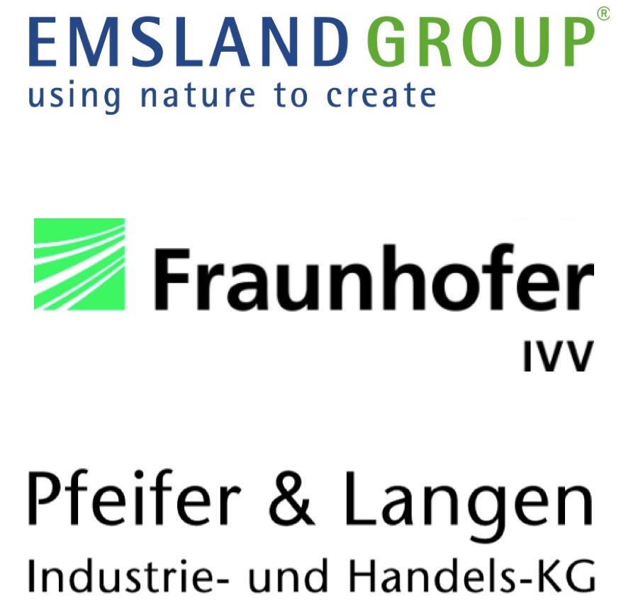EMSLAND GROUP, Fraunhofer IVV und Pfeifer & Langen Logo EMSLAND GROUP, Fraunhofer IVV und Pfeifer & Langen Logo